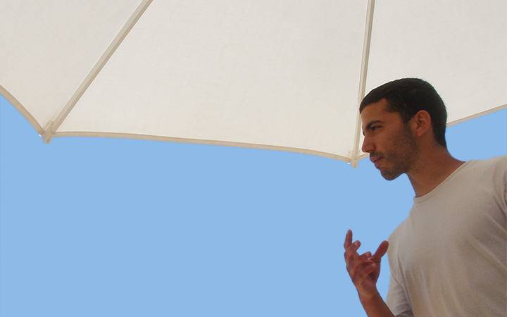 Self Portrait with blue sky background