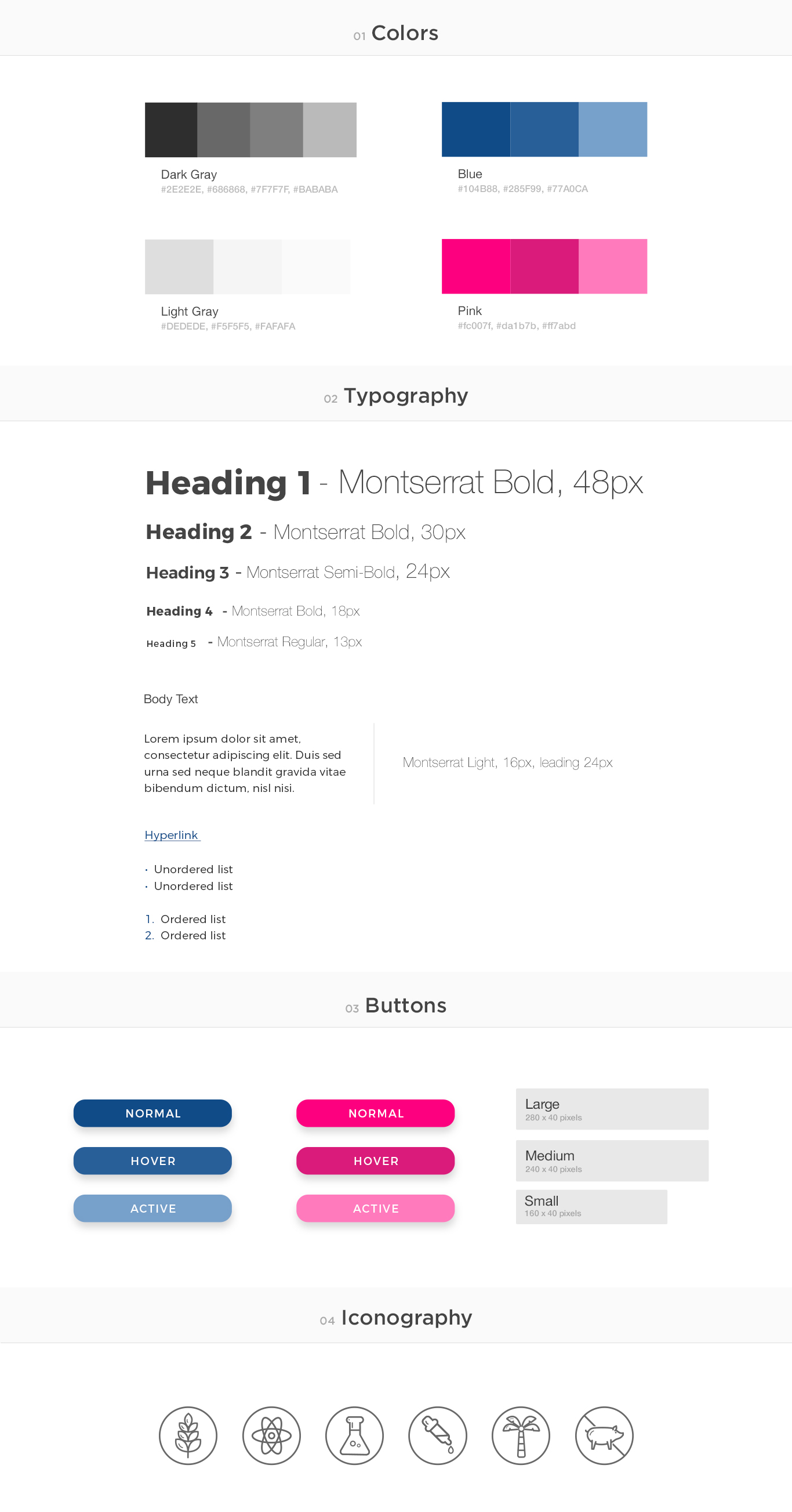 Styleguide Rocka Web Site